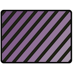 Purple Elegant Lines Fleece Blanket (large)  by Valentinaart