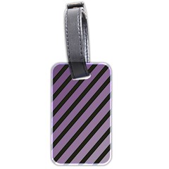 Purple Elegant Lines Luggage Tags (two Sides) by Valentinaart