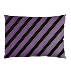 Purple Elegant Lines Pillow Case (two Sides) by Valentinaart