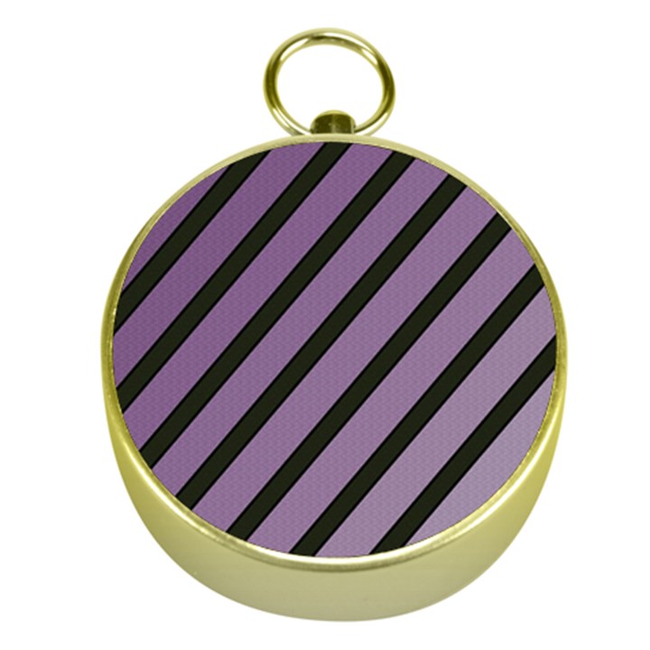 Purple elegant lines Gold Compasses