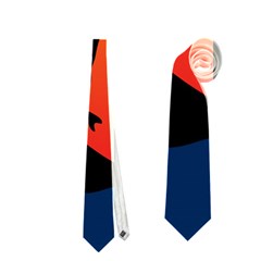 Man Surfing At Sunset Graphic Illustration Neckties (one Side) 