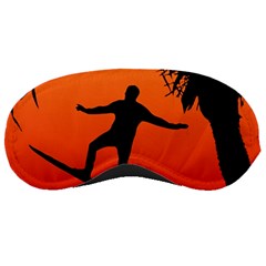Man Surfing At Sunset Graphic Illustration Sleeping Masks by dflcprints