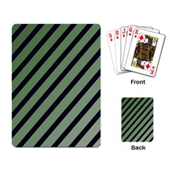 Green Elegant Lines Playing Card by Valentinaart