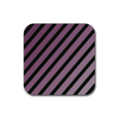 Elegant Lines Rubber Coaster (square)  by Valentinaart