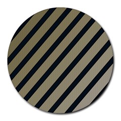 Decorative Elegant Lines Round Mousepads