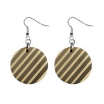 Golden elegant lines Mini Button Earrings Front