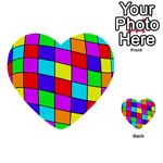 Colorful cubes Multi-purpose Cards (Heart)  Front 9