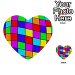 Colorful cubes Multi-purpose Cards (Heart)  Back 20