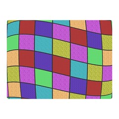 Colorful Cubes  Double Sided Flano Blanket (mini)  by Valentinaart