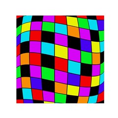 Colorful Cubes  Small Satin Scarf (square)