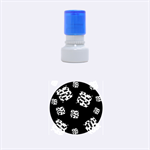 Flying  colorful cubes Rubber Round Stamps (Small) 1.12 x1.12  Stamp