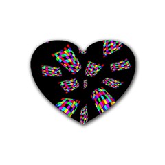 Colorful Abstraction Heart Coaster (4 Pack)  by Valentinaart