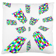 Colorful Abstraction Large Cushion Case (two Sides) by Valentinaart