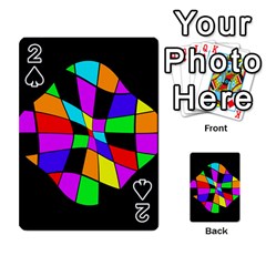 Abstract Colorful Flower Playing Cards 54 Designs  by Valentinaart