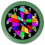 Abstract colorful flower Color Wall Clocks Front