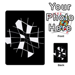 Black And White Abstract Flower Multi-purpose Cards (rectangle)  by Valentinaart