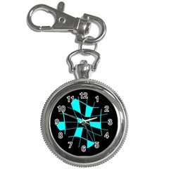 Blue Abstract Flower Key Chain Watches by Valentinaart