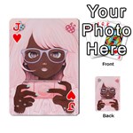Gamergirl 3 P Playing Cards 54 Designs  Front - HeartJ