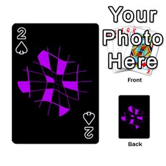 Purple Abstract Flower Playing Cards 54 Designs  by Valentinaart