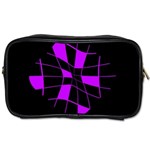 Purple abstract flower Toiletries Bags 2-Side Front