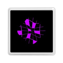 Purple Abstract Flower Memory Card Reader (square) 