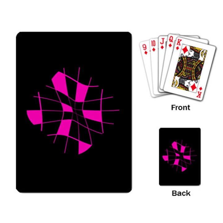 Pink abstract flower Playing Card