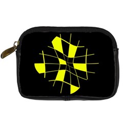 Yellow Abstract Flower Digital Camera Cases by Valentinaart