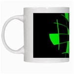 Green abstract flower White Mugs Left