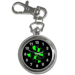 Green abstract flower Key Chain Watches