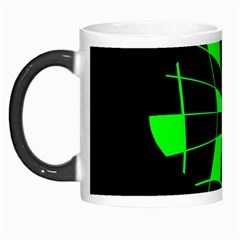 Green abstract flower Morph Mugs