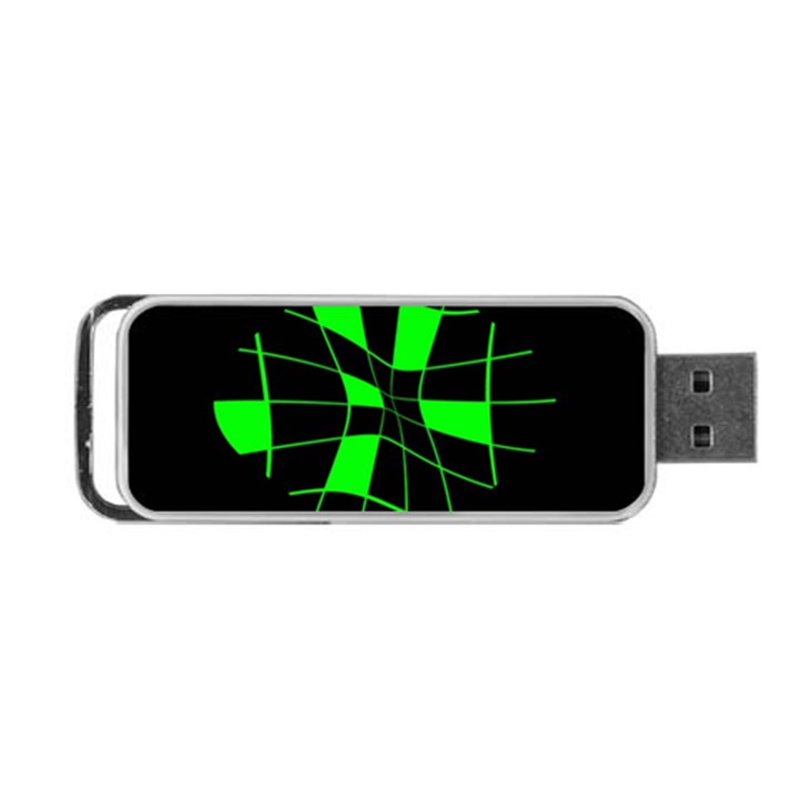 Green abstract flower Portable USB Flash (Two Sides)