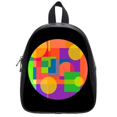 Colorful Circle  School Bags (small)  by Valentinaart