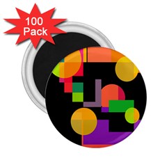 Colorful Abstraction 2 25  Magnets (100 Pack)  by Valentinaart