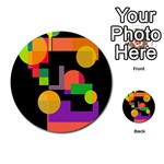 Colorful abstraction Multi-purpose Cards (Round)  Front 15