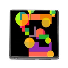 Colorful Abstraction Memory Card Reader (square) by Valentinaart