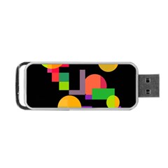 Colorful Abstraction Portable Usb Flash (one Side) by Valentinaart