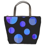 Blue circles  Bucket Bags Front