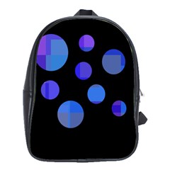 Blue Circles  School Bags(large)  by Valentinaart