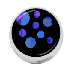 Blue Circles  4-port Usb Hub (one Side) by Valentinaart