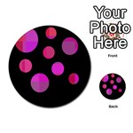 Pink abstraction Multi-purpose Cards (Round)  Front 2