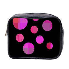 Pink Abstraction Mini Toiletries Bag 2-side by Valentinaart