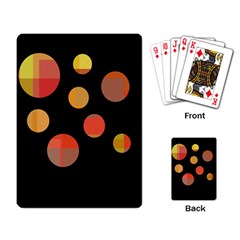 Orange Abstraction Playing Card by Valentinaart