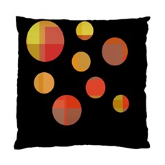 Orange Abstraction Standard Cushion Case (two Sides) by Valentinaart