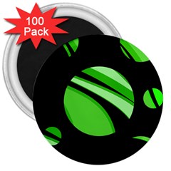 Green Balls   3  Magnets (100 Pack) by Valentinaart