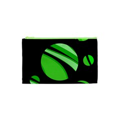 Green Balls   Cosmetic Bag (xs) by Valentinaart