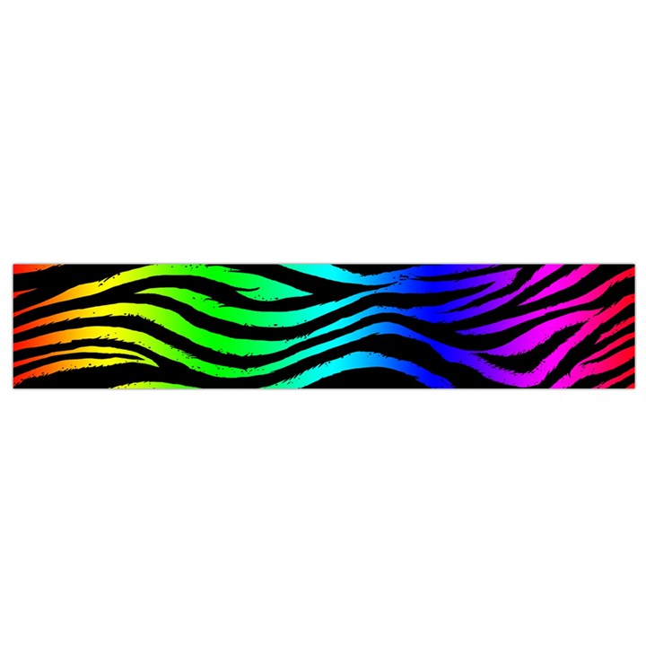 Rainbow Zebra Flano Scarf (Small)
