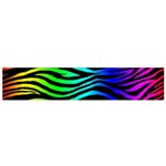 Rainbow Zebra Flano Scarf (Small) Back