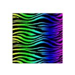 Rainbow Zebra Satin Bandana Scarf Front