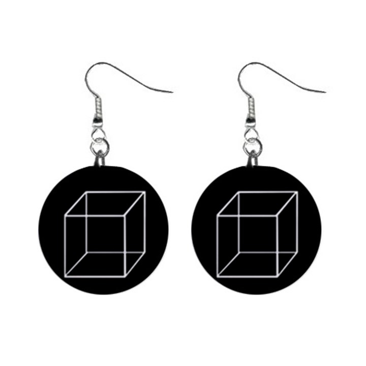 Simple Cube Mini Button Earrings