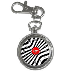 Abstract Red Ball Key Chain Watches by Valentinaart